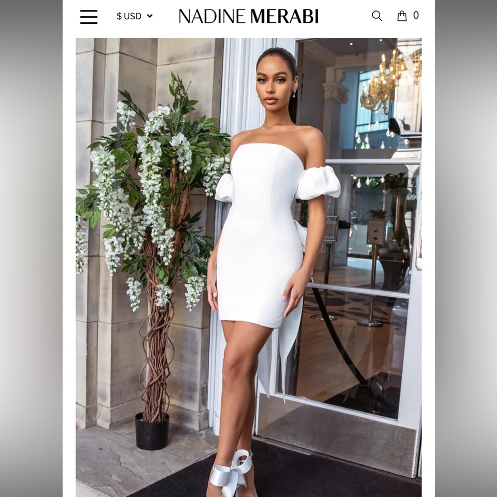 Nadine Merabi Emiliee White Dress